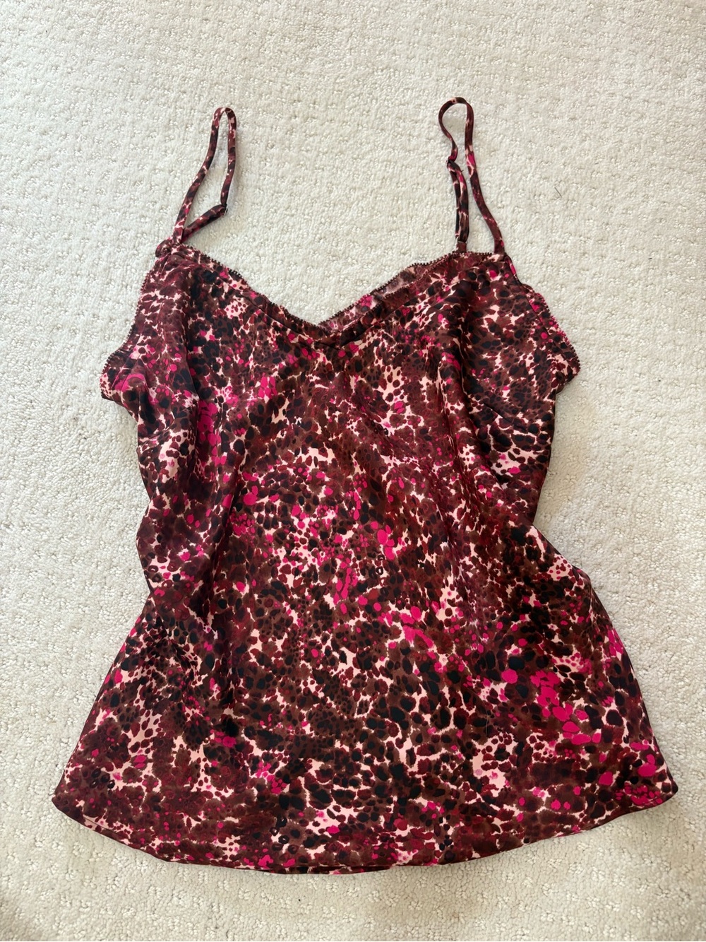 Wilfred Pink and Brown Printed Silk Cami
